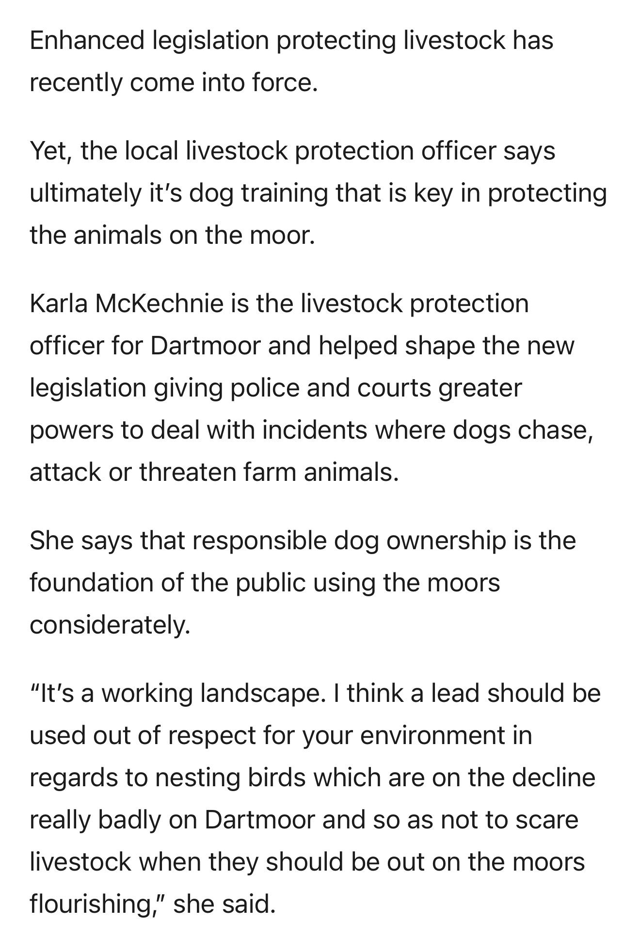 Karla McKechnie article — opening paragraphs